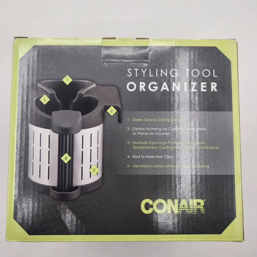 Conair Styling Tool Organizer STH1 Over Cabinet Hang or Free Stand New in Box